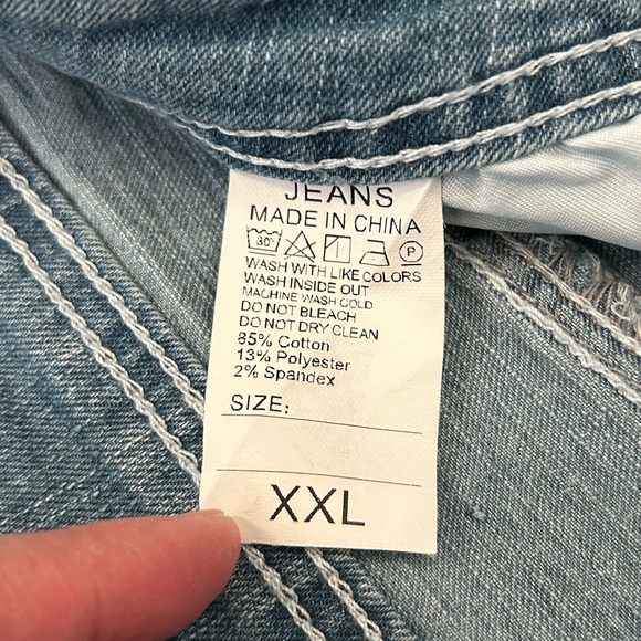 Yellowstone Dutton Ranch Jeans Womens XXL 37 Waist Boot Cut Denim White Washed - Picture 4 of 14